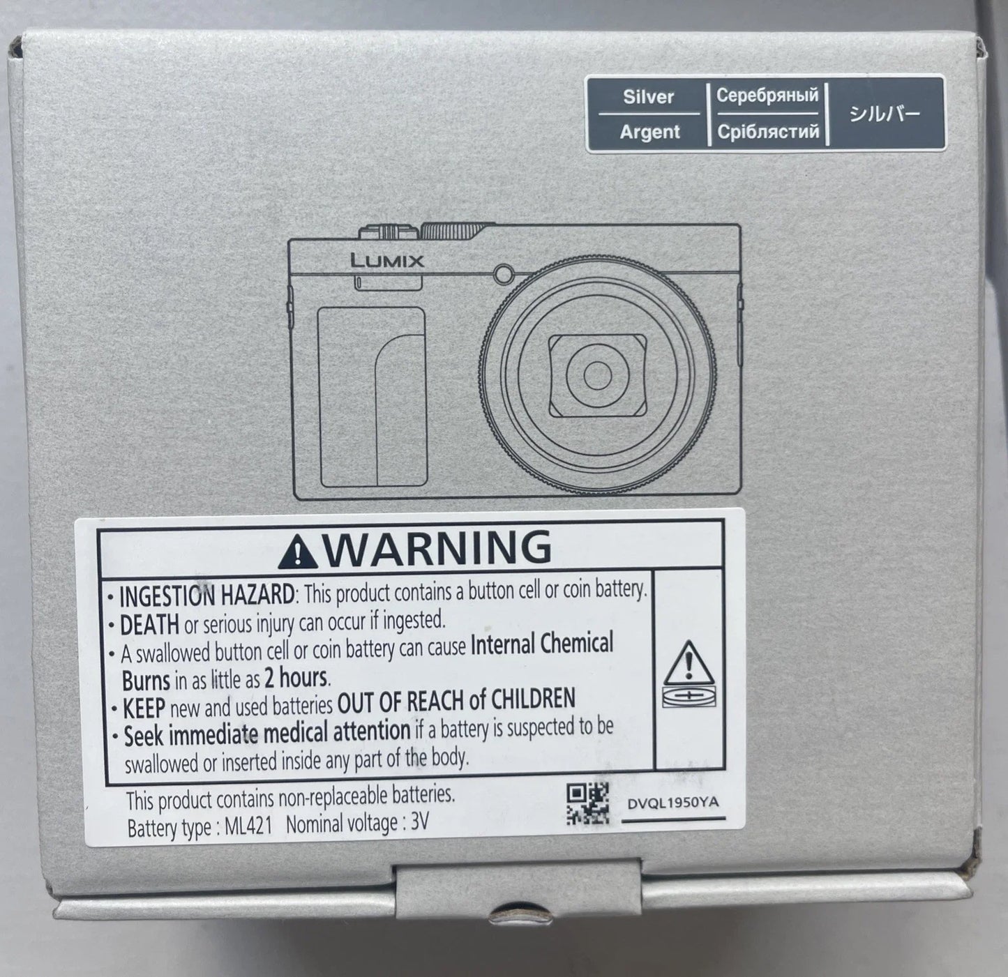 Panasonic Lumix ZS99 Digital Camera (Silver) w/with Sandisk 128GB SDXC